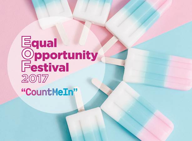 Equal Opportunity Festival 2017 Poster. Content: CountMeIn.