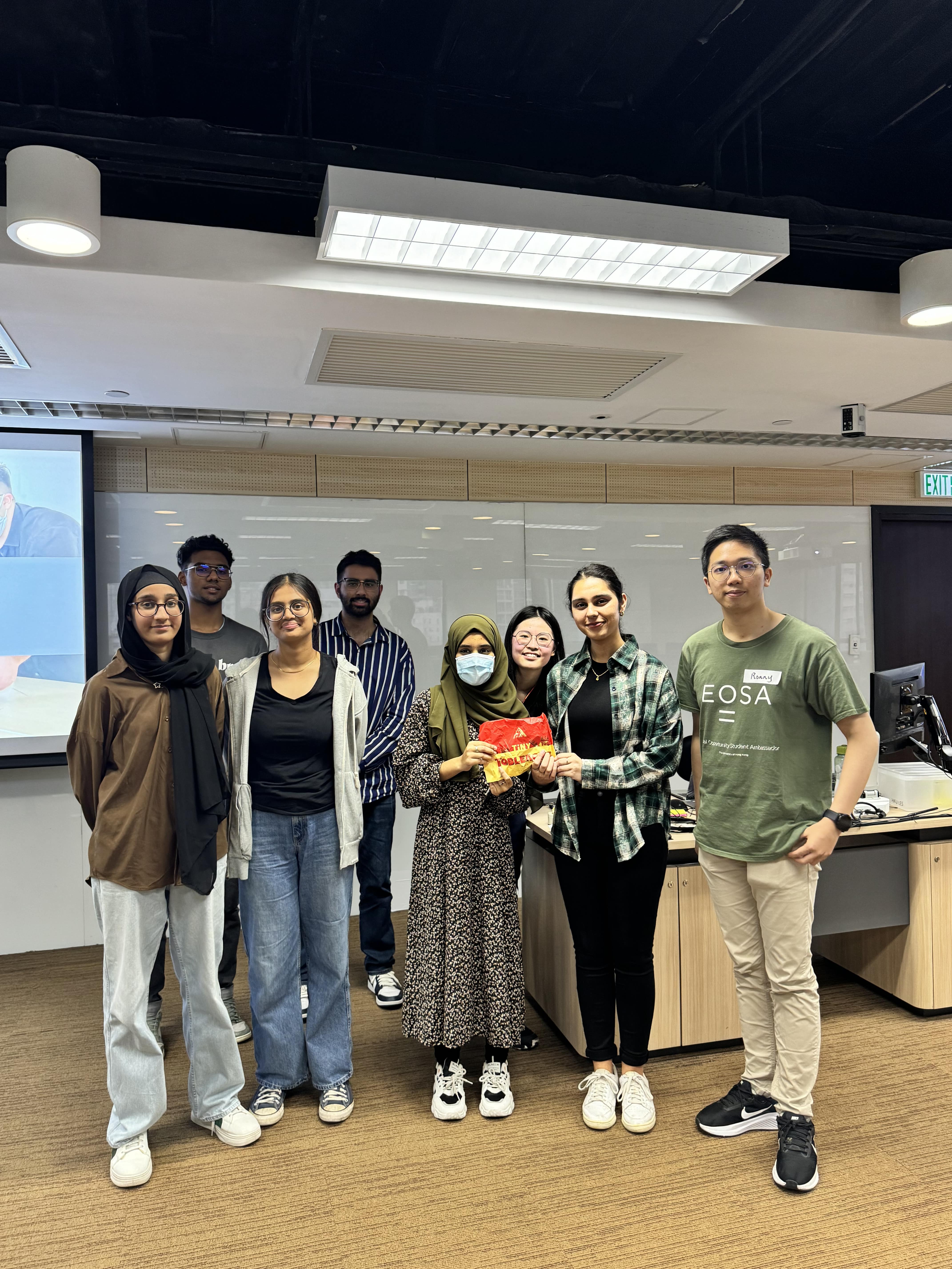 EOSAs and participants posing for a photo.