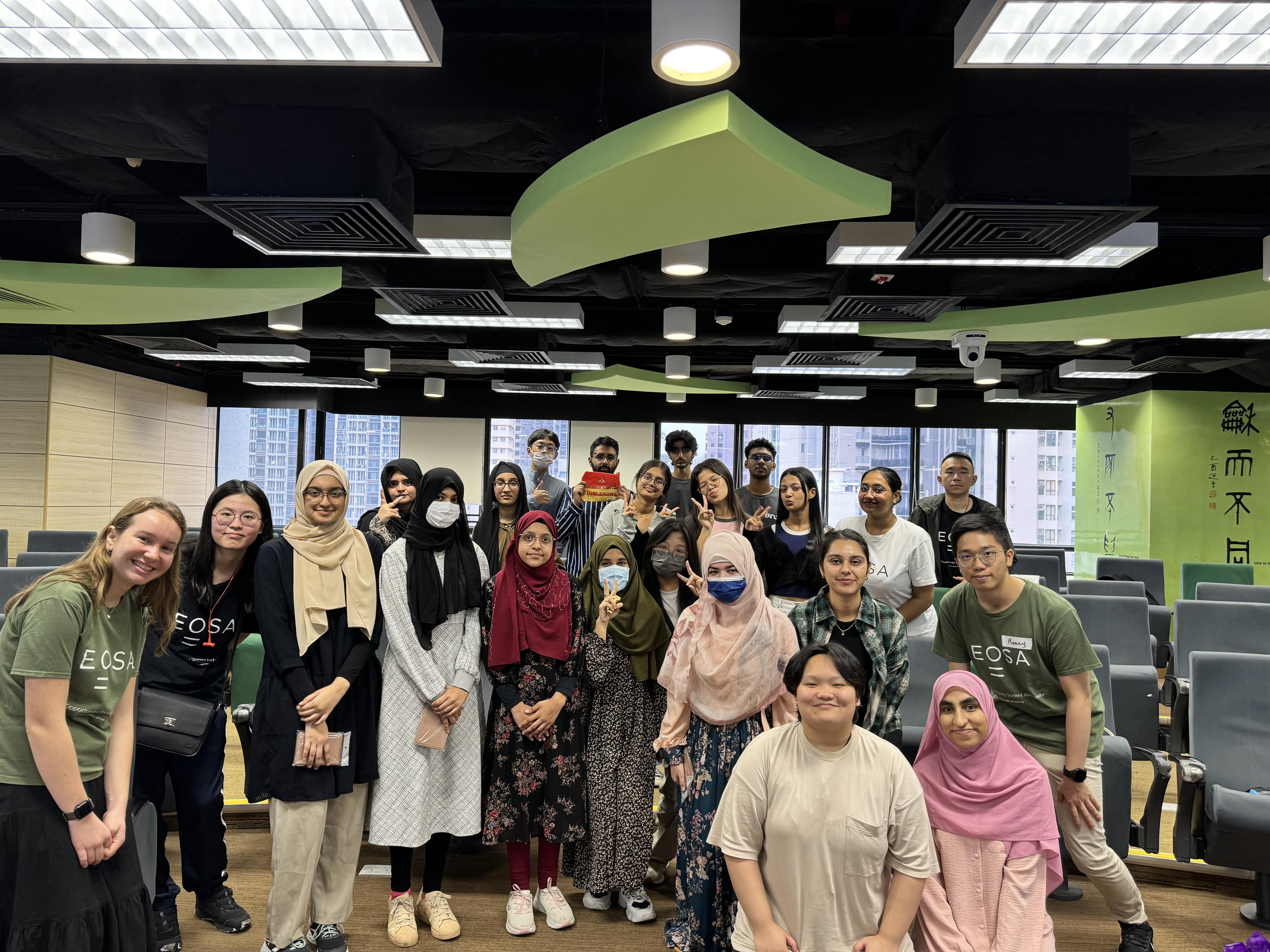 EOSAs and participants posing for a group photo.